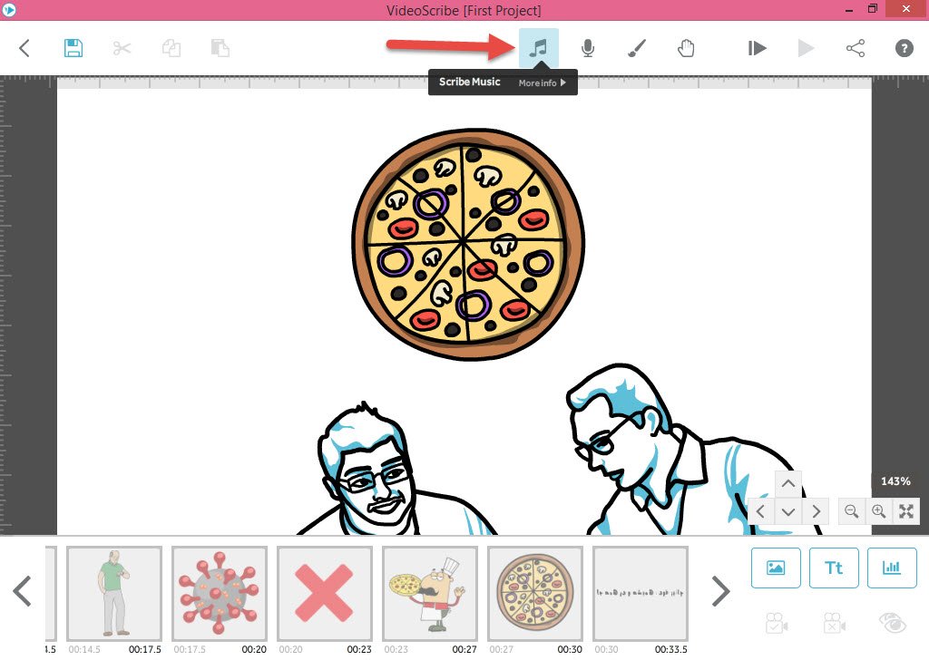اضافه نمودن موزیک بکگراند به محیط برنامه VideoScribe - آموزش انیمیشن VideoScribe
