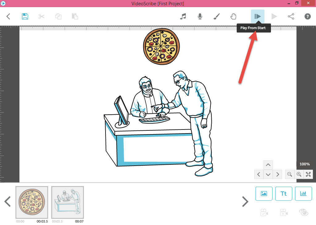 اجرای تنظیمات زمان و افکت در VideoScribe - آموزش انیمیشن VideoScribe