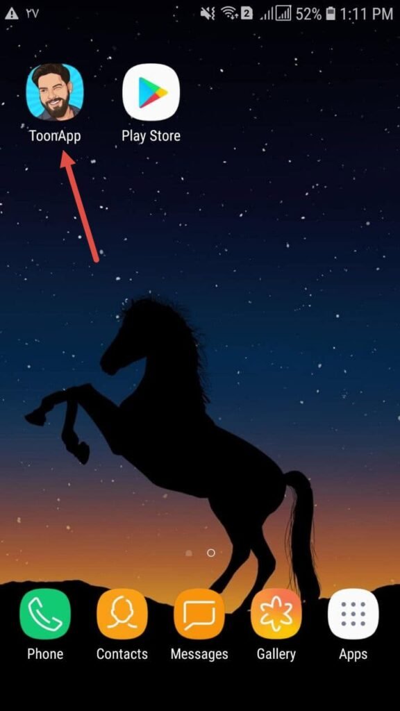 نصب اپلیکیشن ToonApp روی گوشی نصب اپلیکیشن ToonApp روی گوشی