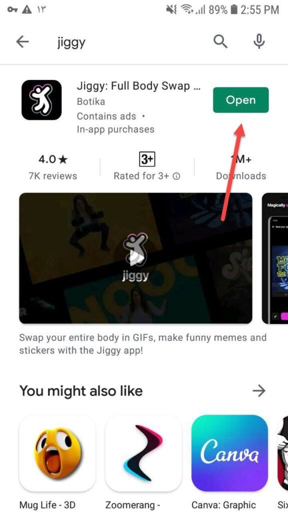 پیدا کردن اپلیکیشن Jiggy از گوگل پلی